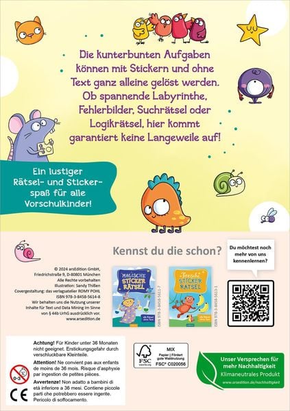 Lustige Sticker-Rätsel' von '' - Buch - '978-3-8458-5614-8
