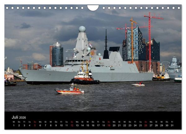 Produktbild: Auslaufparade des Hamburger Hafengeburtstages (Wandkalender 2026 DIN A4 quer), CALVENDO Monatskalender
