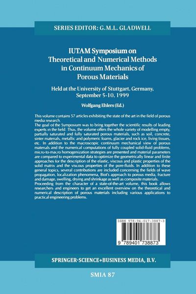 Produktbild: IUTAM Symposium on Theoretical and Numerical Methods in Continuum Mechanics of Porous Materials
