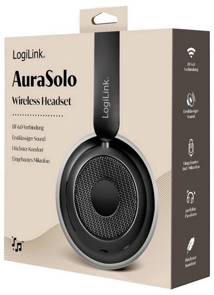 Produktbild: LogiLink BT0072 Over Ear Kopfh&ouml;rer Bluetooth&reg; Schwarz