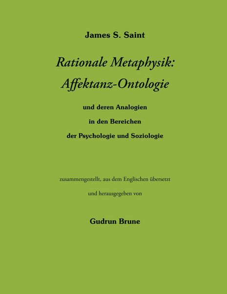Produktbild: Rationale Metaphysik: Affektanz -Ontologie