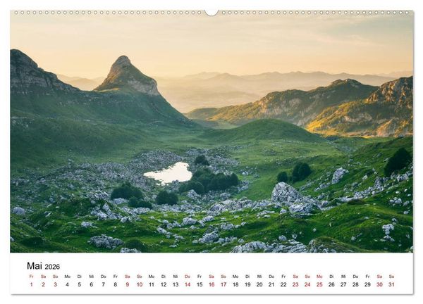 Produktbild: Montenegro - Im Land der schwarzen Berge (hochwertiger Premium Wandkalender 2026 DIN A2 quer), Kunstdruck in Hochglanz