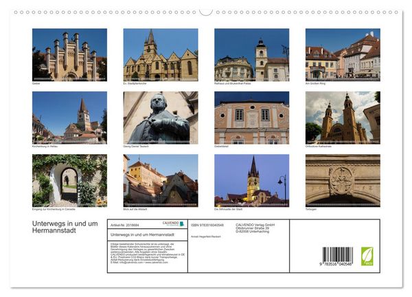 Produktbild: Unterwegs in und um Hermannstadt (hochwertiger Premium Wandkalender 2026 DIN A2 quer), Kunstdruck in Hochglanz