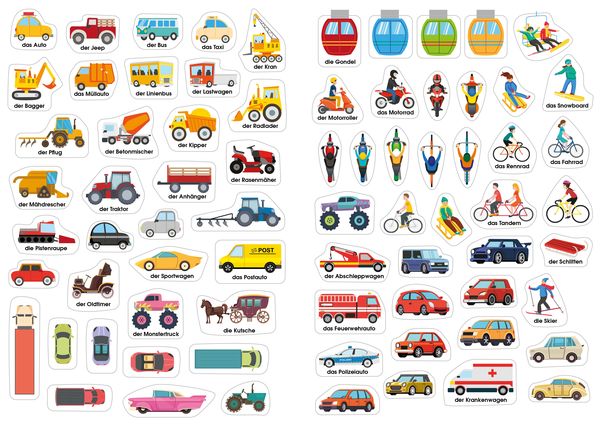 Produktbild: Mein erstes Bildw&ouml;rter-Stickerbuch &ndash; Fahrzeuge