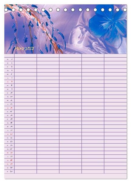Produktbild: Bl&uuml;tenzauber - Familienplaner 2027 (Tischkalender 2027 DIN A5 hoch), CALVENDO Monatskalender