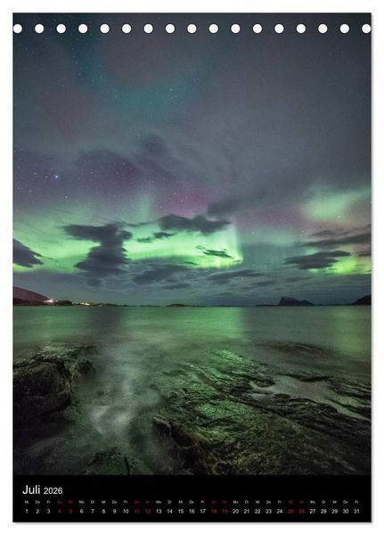 Produktbild: Nordlichtn&auml;chte (Tischkalender 2026 DIN A5 hoch), CALVENDO Monatskalender