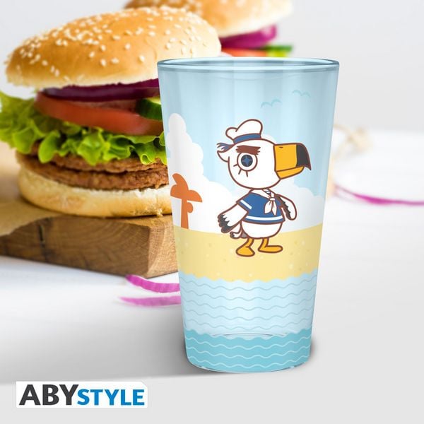 Produktbild: ANIMAL CROSSING - Large Glass - 400ml - "Beach Characters" - box