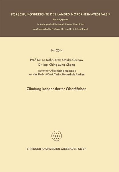 Produktbild: Z&uuml;ndung kondensierter Oberfl&auml;chen