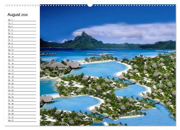 Produktbild: S&uuml;dsee-Inseln. Von Fidschi bis Bora Bora (Wandkalender 2026 DIN A2 quer), CALVENDO Monatskalender