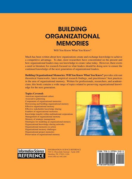 Produktbild: Building Organizational Memories