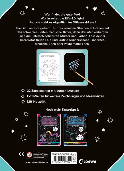 Produktbild: Mein gro&szlig;er Kreativ-Kratzelspa&szlig;: Einh&ouml;rner, Elfen und Feen