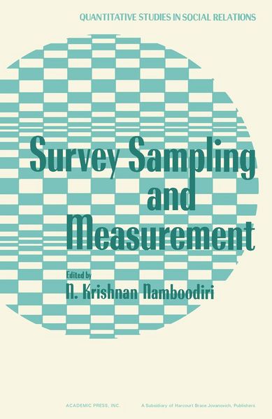 Produktbild: Survey Sampling and Measurement
