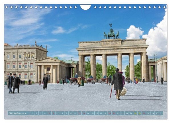 Produktbild: Berlin zur Kaiserzeit &ndash; Fotos neu restauriert und detailkoloriert (Wandkalender 2026 DIN A4 quer), CALVENDO Monatskalender