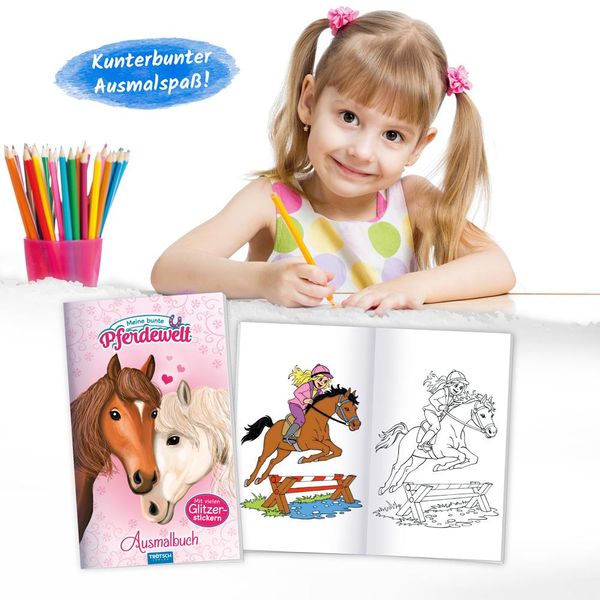 Produktbild: Tr&ouml;tsch Meine bunte Pferdewelt Ausmalbuch
