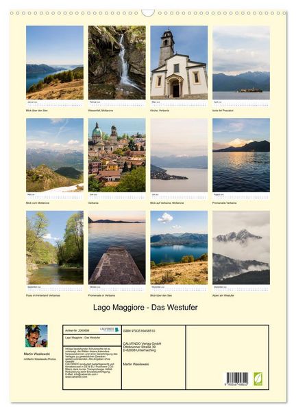 Produktbild: Lago Maggiore - Das Westufer (Wandkalender 2026 DIN A2 hoch), CALVENDO Monatskalender