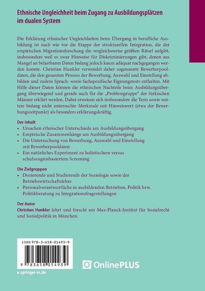 Produktbild: Ethnische Ungleichheit beim Zugang zu Ausbildungspl&auml;tzen im dualen System