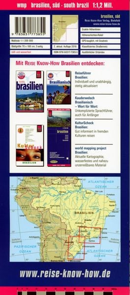 Produktbild: Reise Know-How Landkarte Brasilien, S&uuml;d (1:1.200.000)