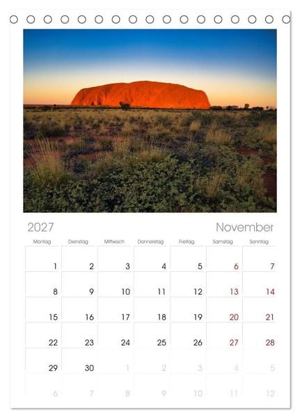 Produktbild: Tischplaner 2027 - Roadtrip durchs Outback - Australiens wilde Seele (A5 Tischkalender zum Aufstellen) CALVENDO