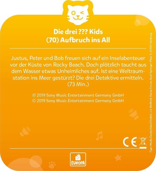 Produktbild: tigercard - Die drei ??? Kids - Folge 70: Aufbruch ins All