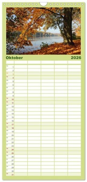 Produktbild: Familienplaner 2026 - Baldeneysee - Oase der Ruhe mit 5 Spalten (Wandkalender, 21 x 45 cm) CALVENDO