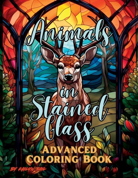 Produktbild: Animals in Stained Glass Advanced Coloring Book