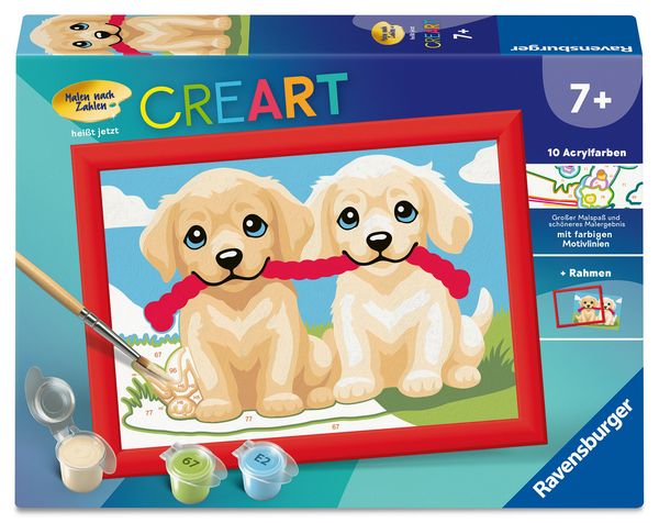 Produktbild: CreArt, Malen nach Zahlen Kinder - Spielende Hunde