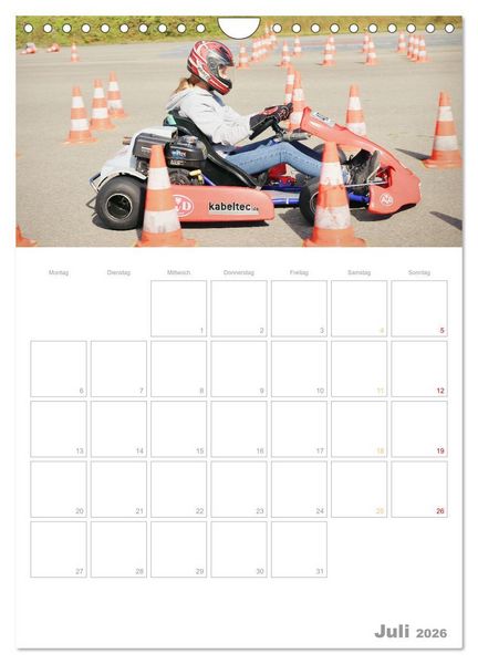 Produktbild: Slalomkart - Gas, Gas, Vollgas! 2026 (Wandkalender 2026 DIN A4 hoch), CALVENDO Monatskalender