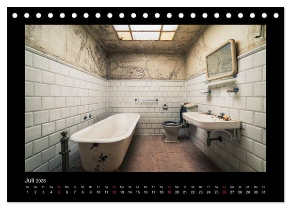Produktbild: Die Sch&ouml;nheit des Verfalls - Lost Places (Tischkalender 2026 DIN A5 quer), CALVENDO Monatskalender