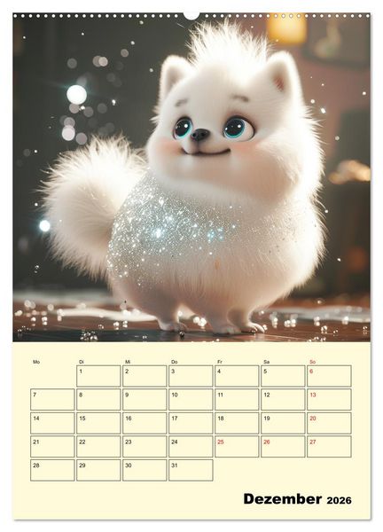 Produktbild: Entz&uuml;ckende Hunde. Liebliche Cartoons zum Schmunzeln (Wandkalender 2026 DIN A2 hoch), CALVENDO Monatskalender