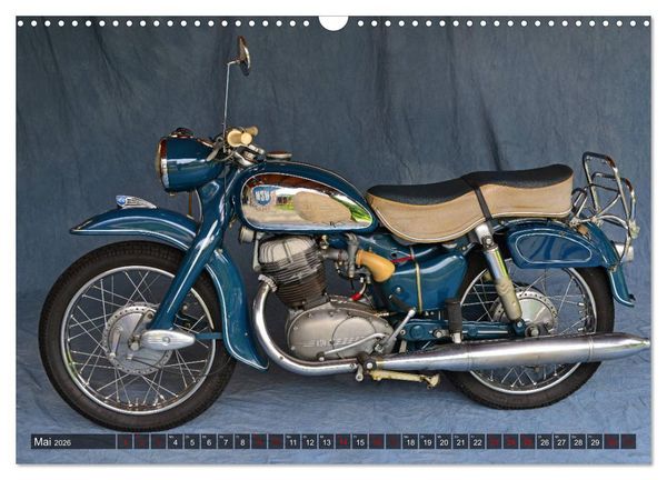 Produktbild: Deutsche Motorrad - Legenden - Rollende Kunstwerke aus alten Zeiten (Wandkalender 2026 DIN A3 quer), CALVENDO Monatskalender