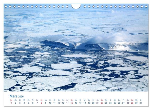 Produktbild: Polarflug Kurs Nordpol (Wandkalender 2026 DIN A4 quer), CALVENDO Monatskalender