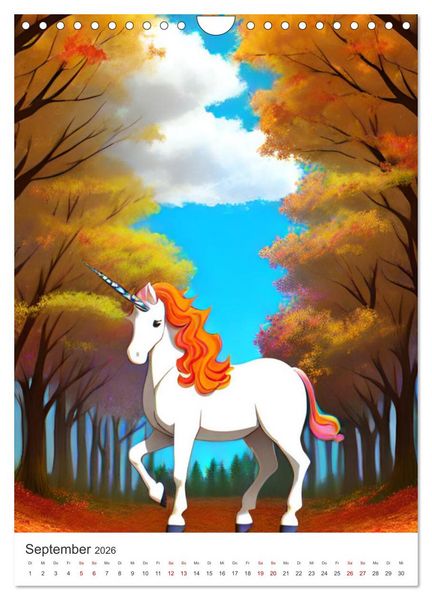 Produktbild: Jeder braucht ein Einhorn in seinem Leben - Bildergeschichte f&uuml;r Kinder (Wandkalender 2026 DIN A4 hoch), CALVENDO Monatskalender
