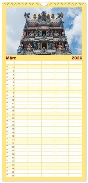 Produktbild: Familienplaner 2026 - Singapur: Zwischen Wolkenkratzern und Superb&auml;umen mit 5 Spalten (Wandkalender, 21 x 45 cm) CALVENDO