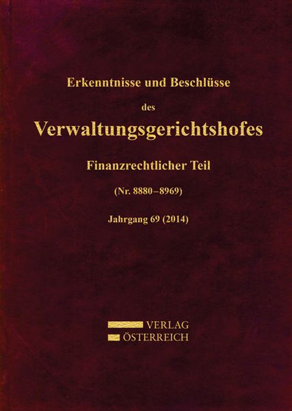 Produktbild: Erkenntnisse und Beschl&uuml;sse des Verwaltungsgerichtshofes