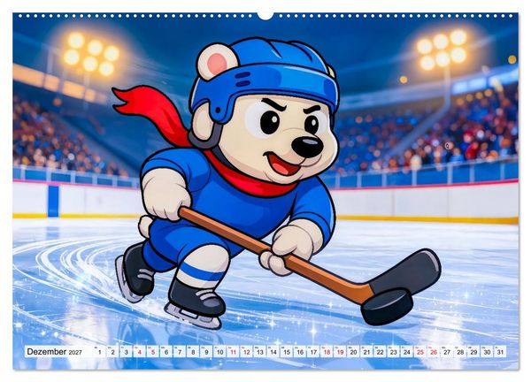 Produktbild: Tierischer Wintersport - Lustige Tiere im Schnee (Wandkalender 2027 DIN A2 quer), CALVENDO Monatskalender