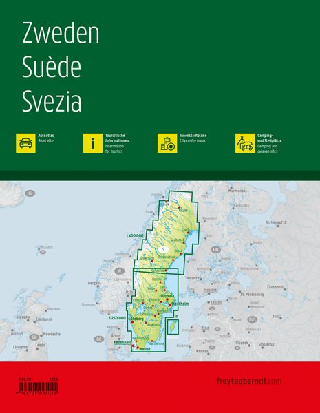 Produktbild: freytag & berndt Autoatlas Schweden. 1:250.000