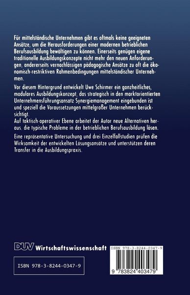 Produktbild: Neue Ans&auml;tze zur Optimierung der betrieblichen Ausbildung