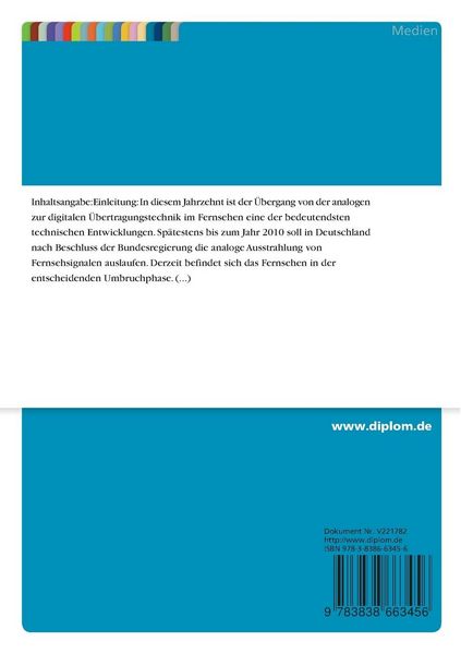 Produktbild: Kommunikationspolitische Ma&szlig;nahmen zur Vermarktung des digitalen Fernsehens in der Medienbranche