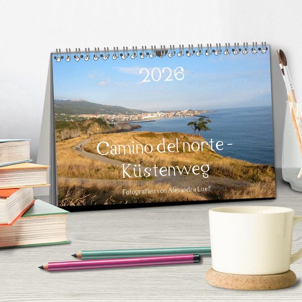 Produktbild: Camino del norte - K&uuml;stenweg (Tischkalender 2026 DIN A5 quer), CALVENDO Monatskalender