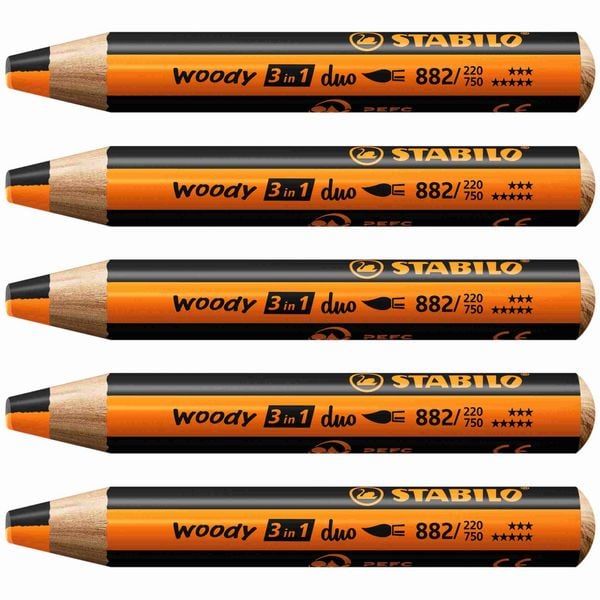 Produktbild: STABILO Aquarellbuntstift woody 3 in 1 duo