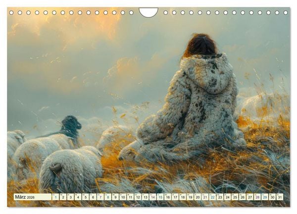 Produktbild: Bei den Schafen - Malerische Reise (Wandkalender 2026 DIN A4 quer), CALVENDO Monatskalender