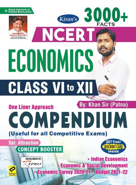 Produktbild: NCERT Class VI-XII Economics (E) One liner Approach Compendium (By Khan Sir)