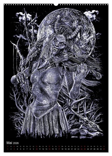 Produktbild: BLOODBOY/FEAR ILLUSTRATION (Wandkalender 2026 DIN A2 hoch), CALVENDO Monatskalender