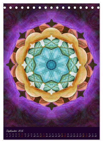 Produktbild: MANDALAS der Natur (Tischkalender 2026 DIN A5 hoch), CALVENDO Monatskalender
