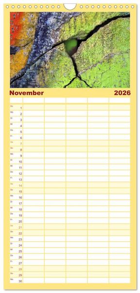 Produktbild: Familienplaner 2026 - MAUER(N)spalten mit 5 Spalten (Wandkalender, 21 x 45 cm) CALVENDO