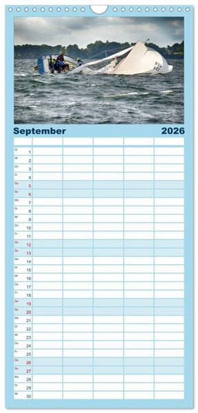 Produktbild: Familienplaner 2026 - Leidenschaft Segeln mit 5 Spalten (Wandkalender, 21 x 45 cm) CALVENDO