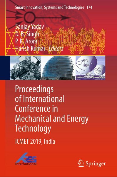 Produktbild: Proceedings of International Conference in Mechanical and Energy Technology