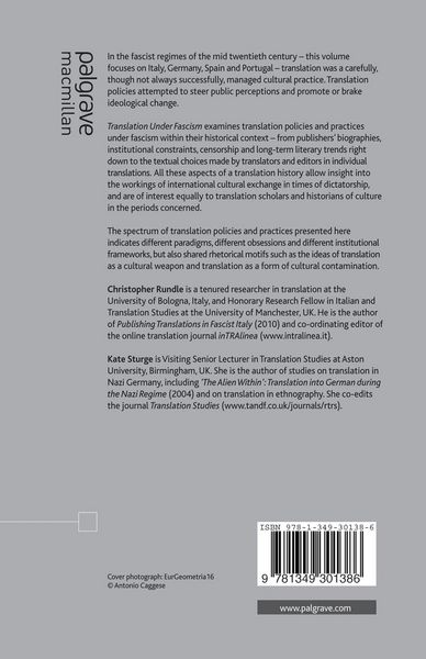 Produktbild: Translation Under Fascism