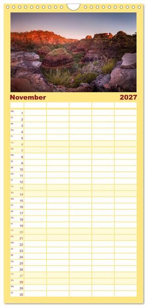 Produktbild: Familienplaner 2027 - Outback Australien mit 5 Spalten (Wandkalender, 21 x 45 cm) CALVENDO