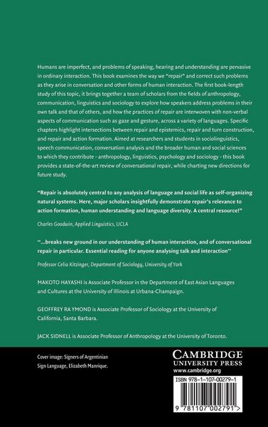 Produktbild: Conversational Repair and Human Understanding